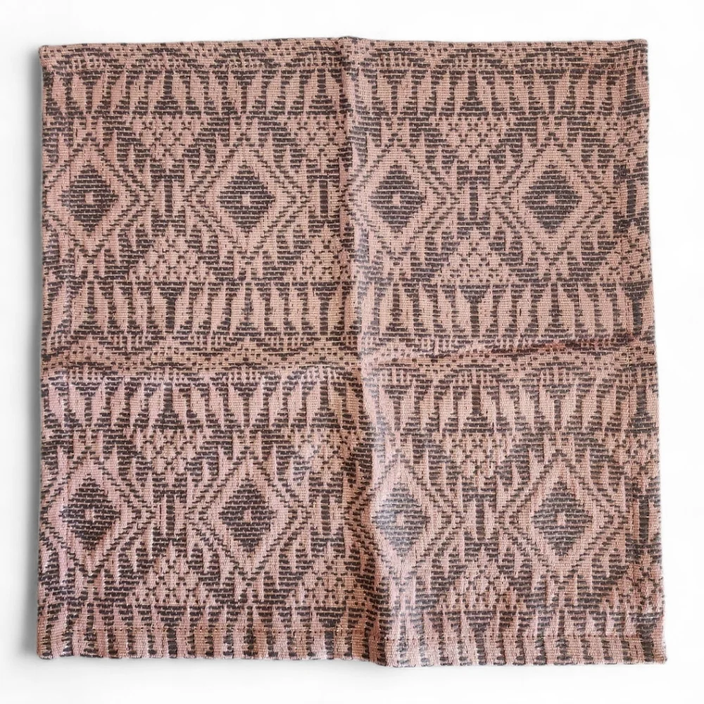 Anthropologie Square Cloth Napkins Pink & Gray - Picture 2 of 5